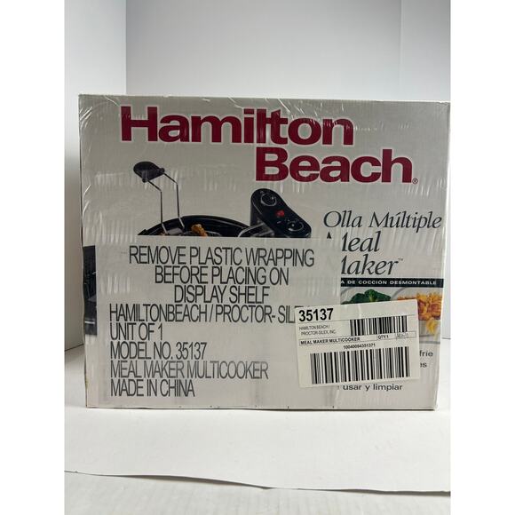 Hamilton Beach Meal Maker Multicooker 35137 New Sealed Boil Steam Fry - Picture 1 of 10